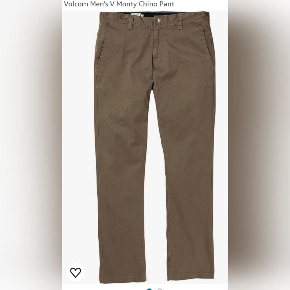 Mens Volcom VMonty Chino pants. Size 34.
